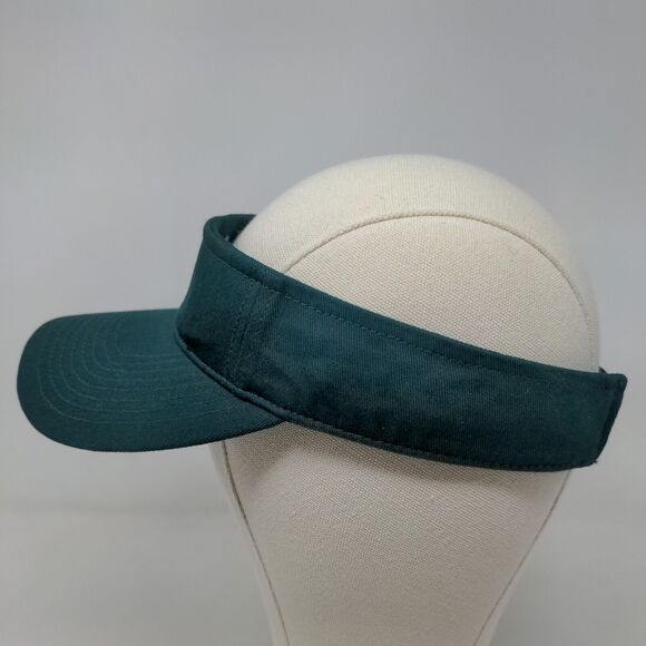 Richardson Men's Strapback Sun Visor Hat Green Model R45 Embroidered A Logo - Picture 3 of 7